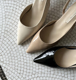 Anussel Glossy Slingback Shoes