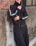Pison Diagonal Track Fingerhole Zip-up