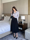 [Jewelry set] Pire Shirring Collar Blouse