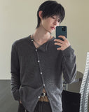 Root Diagonal Button Muscle Fit Cardigan