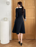Roselle Tie Color Matching Flare One Piece
