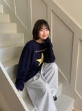 [unisex] Rikimo star printing over long sleeve tee