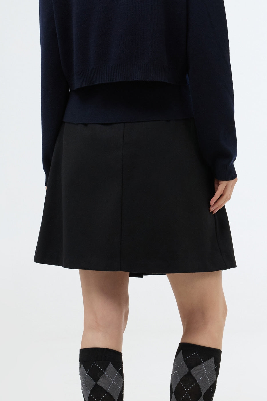 【PORTERNA】Ruten pleated wool mid-length skirt PORTERNA(ポルテナ) - ルーテンプリーツウールミディ丈
