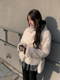 [Quilted Lining] Bento Collar Fur Jacket