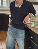 Deck Stitch Henley Neck Long Sleeve Tee