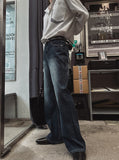Eunice Ribbed Cat Bootcut Denim Pants