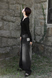 Slit Tencel Long Sleeve