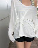 Beats Two-Button Deep V-Neck Long Sleeve