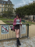 Odd cargo banding skirt pants