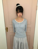 S-On Star Pattern Three Quarter T-Shirt
