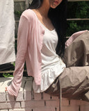 Poda See-through Ribbed Cardigan