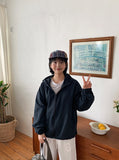Huven Summer Check Hood Wind Jumper