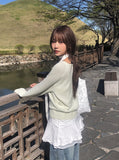 Trin Linen V-neck Raglan Loose Knit