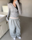 Grainy Wide Training Pants