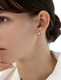 Essence Silver (W) Lab Diamond Mono One-Touch Earrings_0.2CT