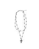 Black Cross Layered Necklace