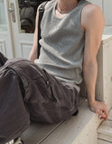 Holdy Ribbed Stud Sleeveless