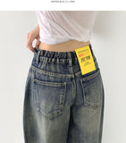 Incision Point Mega Balloon Fit Banding Denim Pants