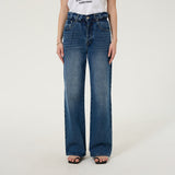 Flower Denim Pants