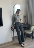 Sello bootcut denim slacks pants