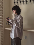 Crease Suede Overfit Shirt