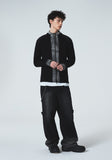 ROUGH WASHED HIGH NECK ZIP-UP CARDIGAN