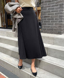 Enard satin flared skirt