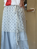 Insico Layered Banding Dot Skirt