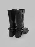 1128 Buckle Middle Boots (5 cm)