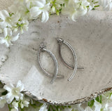 Pave Cubic Simple Earrings