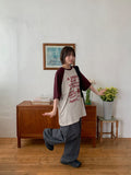 [unisex] Momoku color matching printing over short sleeve tee