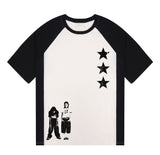 3 STAR Raglan Short Sleeve Tee