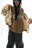 Camo edge quilted crop jumper