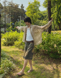 Deuce Cat Washed Bermuda Denim Pants