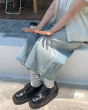 Comu Light Blue Bermuda Washing Denim Pants