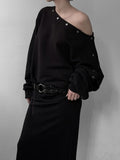Tote Snap One-Shoulder Sweatshirt
