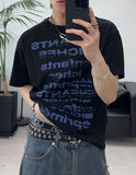 Turren Glitch Lettering Crop Short Sleeve Tee