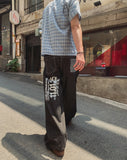 Colden Lettering Banding Wide Denim