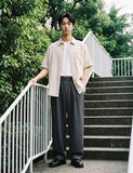 Clean One Tuck Banding Wide Slacks