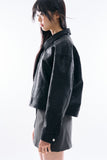 Boyle minimal leather jacket