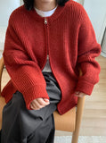 [unisex] Kosor Two-Way Knit Zip-Up Over Cardigan