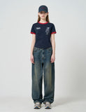 93 Track Crop Ringer T-Shirt