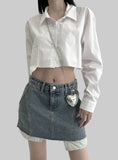 Roche Out Pocket Denim Skirt