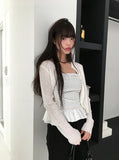Weu Linen Rib Knit Cardigan