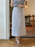 Soelin Basic Cutout Long Skirt