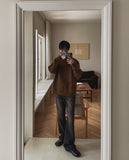 [wool 10%] huggable two-tone mixed mohair knit