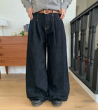 Renter Belt Denim Wide Pants