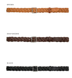 Easel twist leather belt