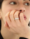 Champagne Full Moon Silver (M) Matte Slim Ring M
