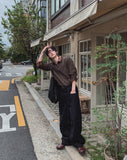 Haddon Yoke Cut Belted Wide Pants